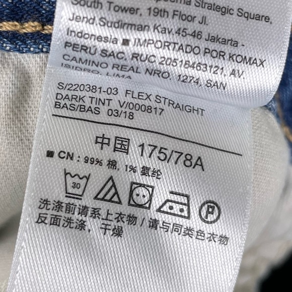 Old Navy Men's Straight Built-In Flex Jeans Medium Dark Tint Denim Size 31 x 32 - Picture 8 of 8